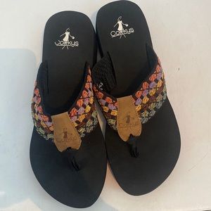 New without tags Corky’s flip flops